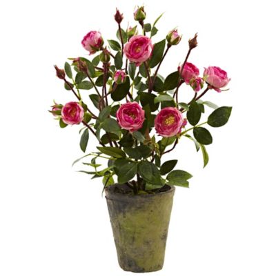 Nearly Natural 14 in. Artificial French Rose Garden Flower