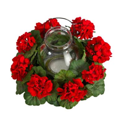 Image showing  16 in. Artificial Geranium Candelabrum