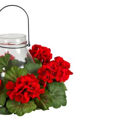 Image showing  16 in. Artificial Geranium Candelabrum