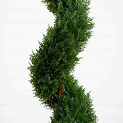 Image showing  4 ft. Artificial Cedar Spiral Silk Tree
