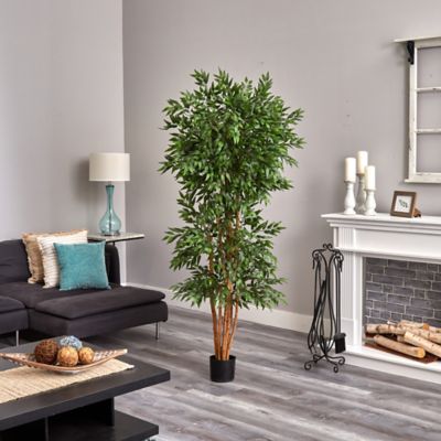 Image showing  6 ft. Artificial Green Ash Silk Tree