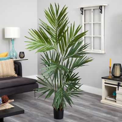 Image showing  6 ft. Artificial Kentia Palm Silk Tree, 218 Leaves, Green