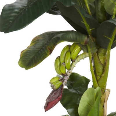 Image showing  5 ft. Artificial - 3 ft. Artificial Banana Silk Tree with Bananas