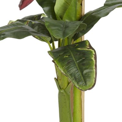 Image showing  5 ft. Artificial - 3 ft. Artificial Banana Silk Tree with Bananas