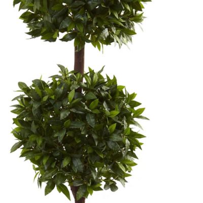 Image showing  6 ft. Artificial Sweet Bay Double Ball Topiary