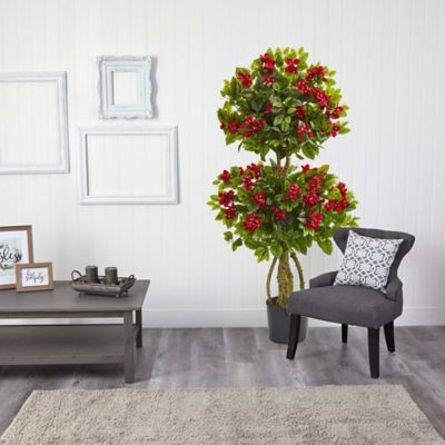 Image showing  4 ft. Artificial Double Bougainvillea Topiary Tree