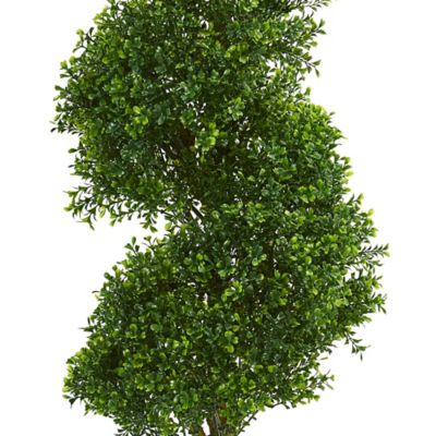 Image showing  Artificial 4 ft. Spiral Boxwood Tree, UV-Resistant, Indoor/Outdoor