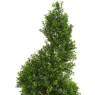 Image showing  Artificial 4 ft. Spiral Boxwood Tree, UV-Resistant, Indoor/Outdoor