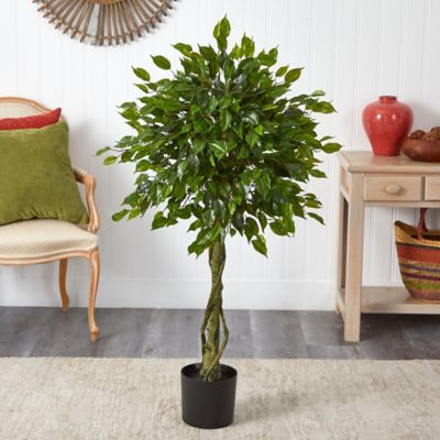 Image showing  Artificial 4 ft. Ficus Topiary Tree, UV-Resistant, Indoor/Outdoor