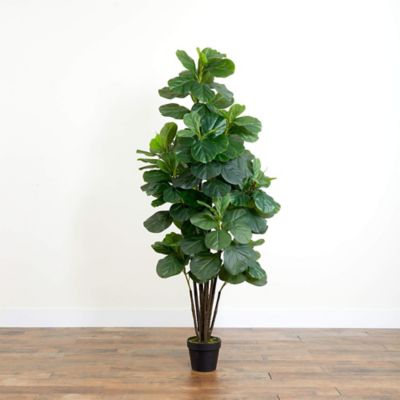 Image showing  6 ft. Artificial Fiddle Leaf Fig Tree