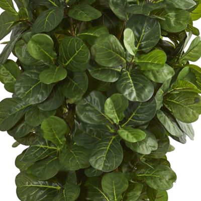 Image showing  7.5 ft. Artificial Fiddle Leaf Tree in Slate Planter