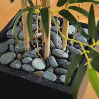 Image showing  5 ft. Artificial Bamboo Tree in Black Wash Planter