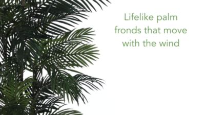 Image showing  7 ft. Artificial Areca Tree in White Tower Planter