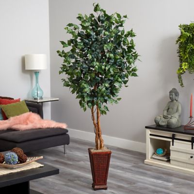 Image showing  6.5 ft. Artificial Ficus with Decorative Planter
