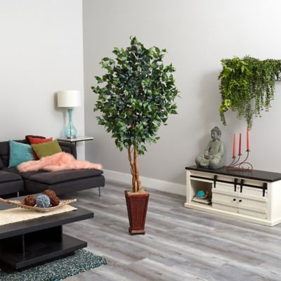 Image showing  6.5 ft. Artificial Ficus with Decorative Planter