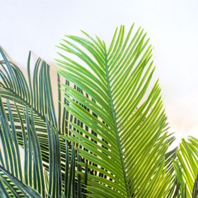Image showing  4.5 ft. Artificial Cycas Plant in White Tower Planter