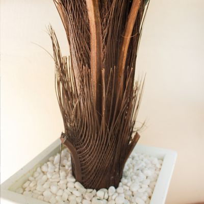 Image showing  4.5 ft. Artificial Cycas Plant in White Tower Planter