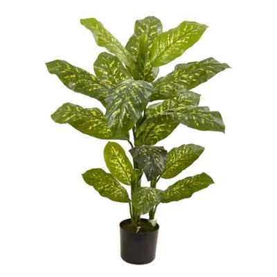 Nearly Natural 4 ft. Artificial Dieffenbachia Plant, Real Touch