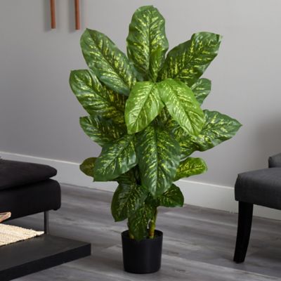 Image showing  4 ft. Artificial Dieffenbachia Plant, Real Touch