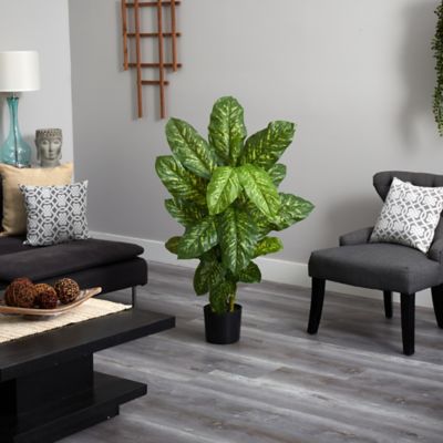Image showing  4 ft. Artificial Dieffenbachia Plant, Real Touch