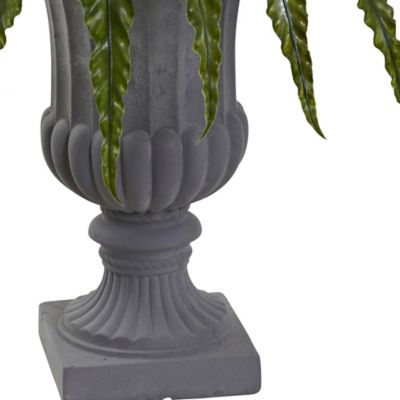 Image showing  30 in. Artificial Birds Nest Fern Plant with Urn