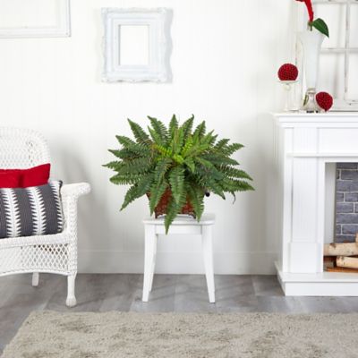 Image showing  23 in. Artificial Boston Fern Plant in Metallic Planter