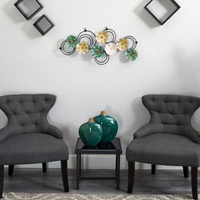 Image showing  2.5 ft. x 1.5 ft. Scallop Design Metal Wall Art Decor