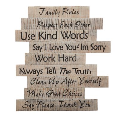 Nearly Natural 25 in. Farmhouse Wood Inspirational Wall Art Decor