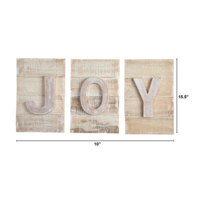 Image showing  15 in. Rustic JOY Wall Art