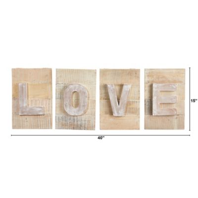 Image showing  40 in. Rustic Farmhouse LOVE Wall Art Decor