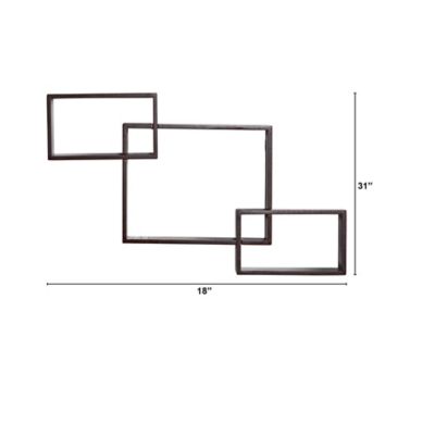 Image showing  31 in. Floating Boxes Wall Shelves