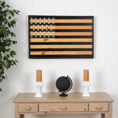 Image showing  36 in. American Wood Flag Wall Decor, 7108