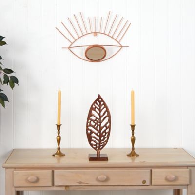 Image showing  19 in. Gold Metal Eye Wall Mirror