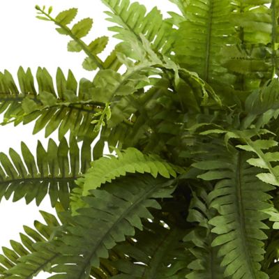 Image showing  20 in. Artificial Boston Fern Plant in Decorative Planter