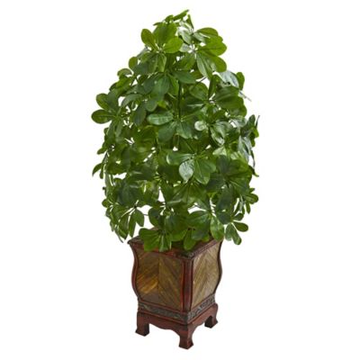 Nearly Natural 3 ft. Artificial Schefflera Plant in Decorative Planter, Real Touch