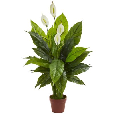 Nearly Natural 42 in. Artificial Spathiphyllum Plant, Real Touch