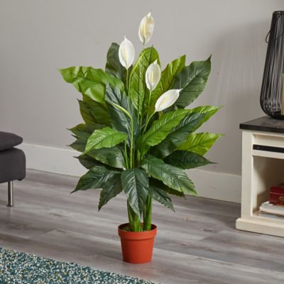 Image showing  42 in. Artificial Spathiphyllum Plant, Real Touch