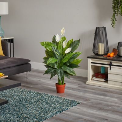 Image showing  42 in. Artificial Spathiphyllum Plant, Real Touch