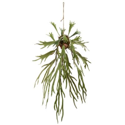 Nearly Natural 50 in. Artificial Staghorn Hanging Plant