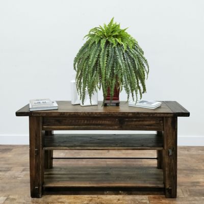 Image showing  Artificial 56 in. Giant Boston Fern Plant in Cement Bowl