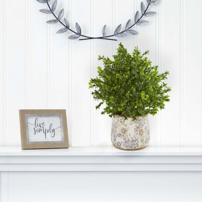 Image showing  Artificial 18 in. Sweet Grass Plant in Floral Vase, Indoor/Outdoor