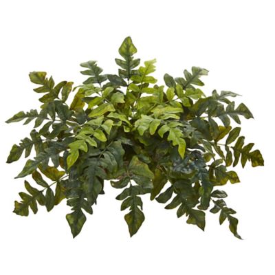 Nearly Natural 32 in. Artificial Holly Fern Ledge Plant