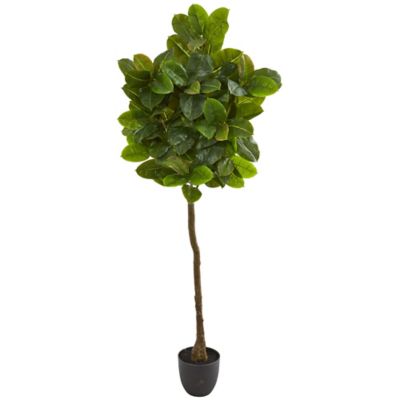 Nearly Natural 6 ft. Artificial Rubber Leaf Tree, Real Touch