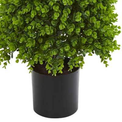 Image showing  4 ft. Artificial Eucalyptus Topiary Tree, Indoor/Outdoor