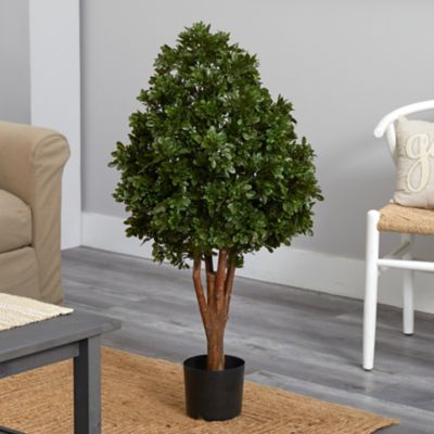 Image showing  Artificial 41 in. Tea Leaf Tree, UV-Resistant, Indoor/Outdoor