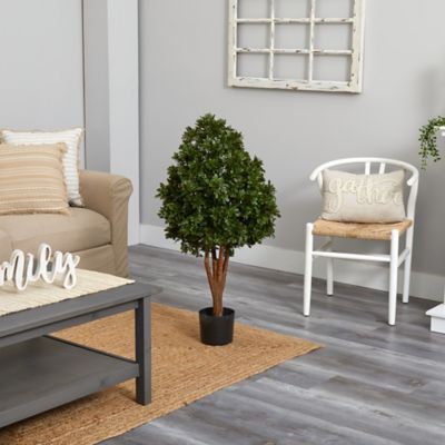 Image showing  Artificial 41 in. Tea Leaf Tree, UV-Resistant, Indoor/Outdoor