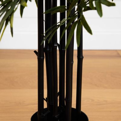 Image showing  51 in. Artificial Bamboo Tree with Black Trunks, UV Resistant, Indoor/Outdoor