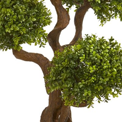 Image showing  Artificial 3.5 ft. Four Ball Boxwood Topiary Tree