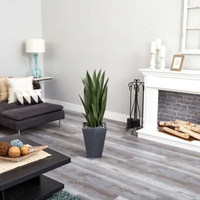Image showing  Artificial 45 in. Sansevieria Plant in Slate Planter