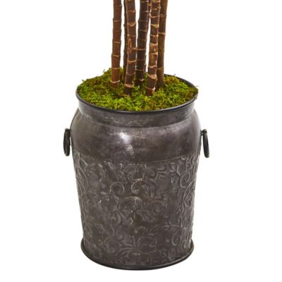 Image showing  Artificial 6 ft. Giant Yucca Tree in Decorative Planter, UV-Resistant, Indoor/Outdoor